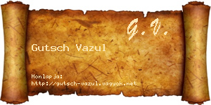 Gutsch Vazul névjegykártya